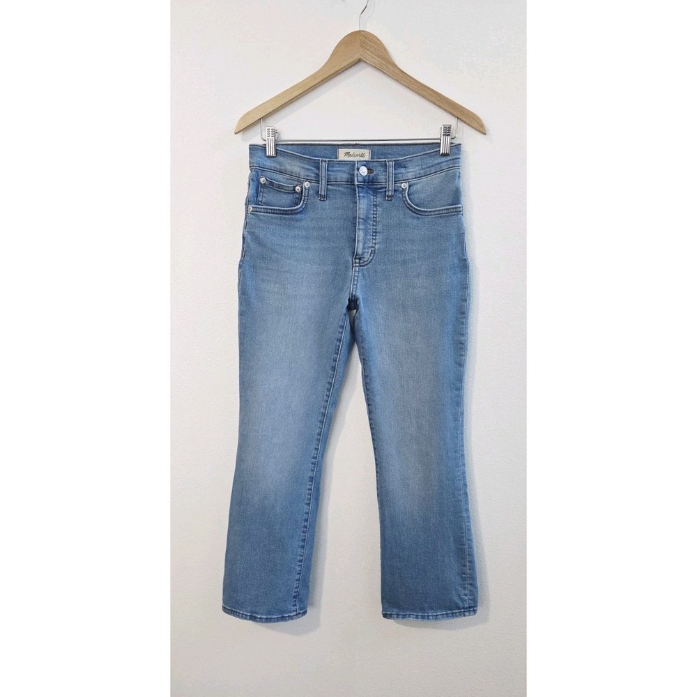 Madewell Mid Rise Kick Out Jeans Women's Size 27 Ankle Length Medium Wash